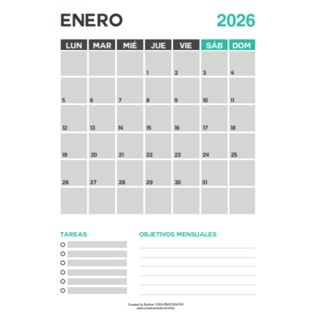 Descarga Calendario Mensual En Español | Distintos Formatos