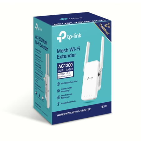 EXTENSOR DE RANGO INALAMBRICO RE315 AC1200 DUAL BAND
