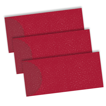 SOBRE PARA DINERO ROYAL VERT 7.5X17  GLITTER ROJO 112516