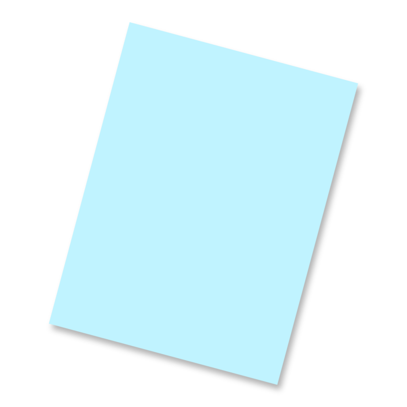 CART. BRISTOL COLS. 21.5X28CMS CARTA AZUL 80703