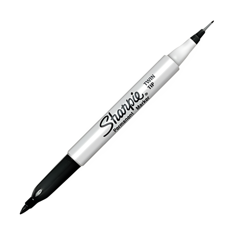 MARCADOR PERM.P/FINO SHARPIE 1805635 NEGRO TWIN TIP 17846
