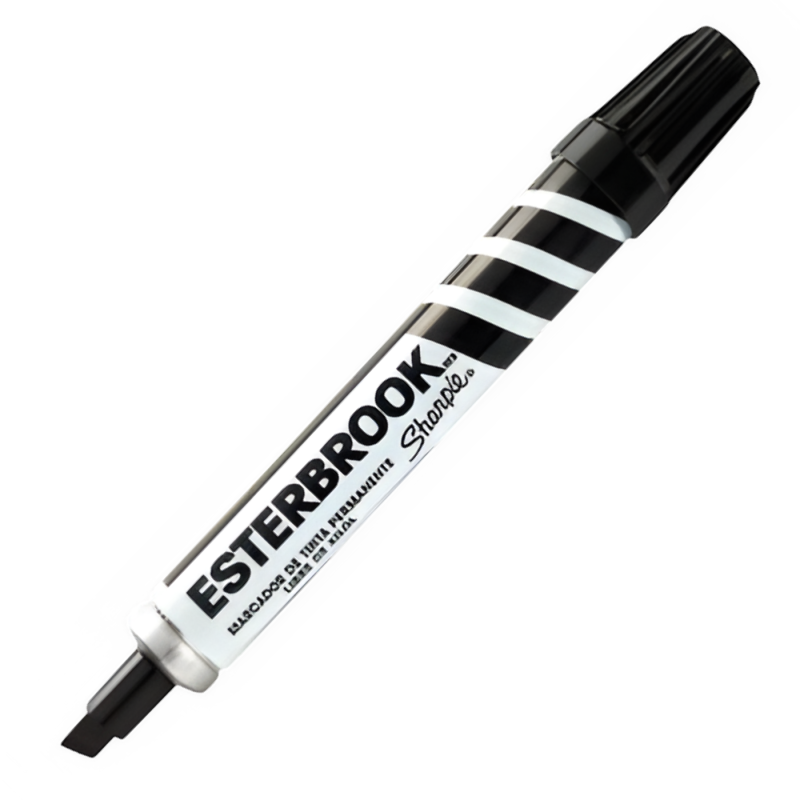 MARCADOR ESTERBROOK PERMANENTE NEGRO 17801