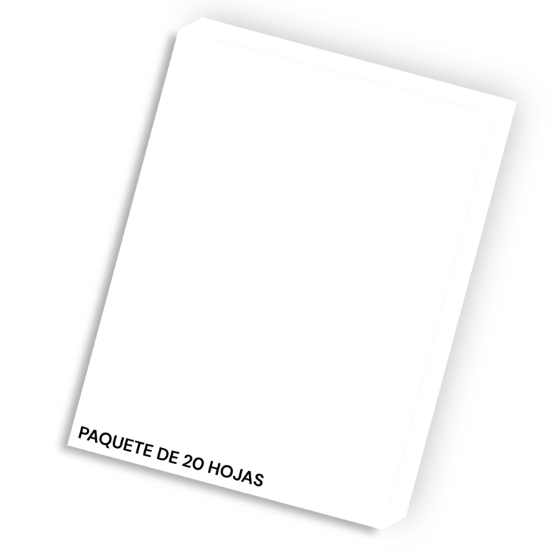 PAQUETE DE HOJAS T/CARTA 20PZ
