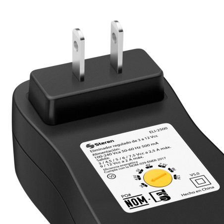 ELIMINADOR REGULADO 3-12V 2.5A 8 CONECT STEREN ELI-2500