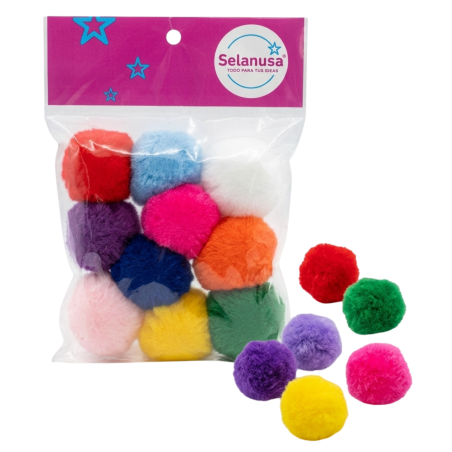 POMPON SEDERIA NO.50 MULTICOLOR BOLSA C/10 PZS 164920