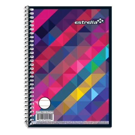 LIBRETA APUNTES ESTRELLA 0052 1/8 RAYA 10.4 X 15.2 61010