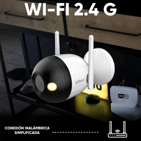 CAMARA DAHUA DH-F2C-LED IP BULLET WIFI 2 MPX FULL COLOR
