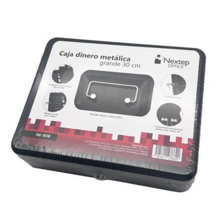 CAJA DINERO NEXTEP METALICA 30CM CLIP 4 BILLETES NE-161B