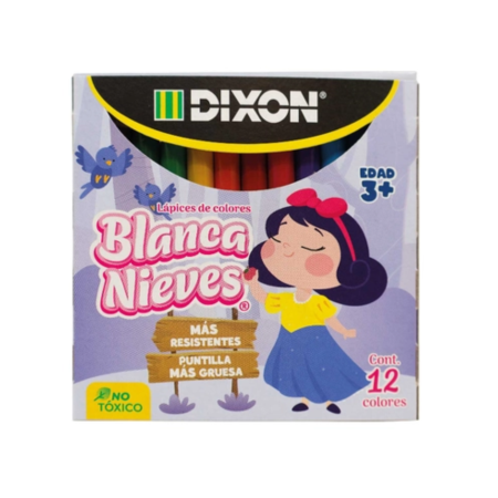 ESTUCHE CON 12 COLORES BLANCA NIEVES CORTOS  16878