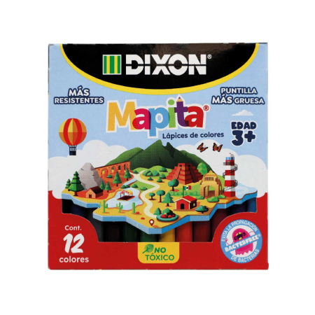 ESTUCHE C/12 COLORES DIXON 1936 CORTOS MAPITA MADERA 016846