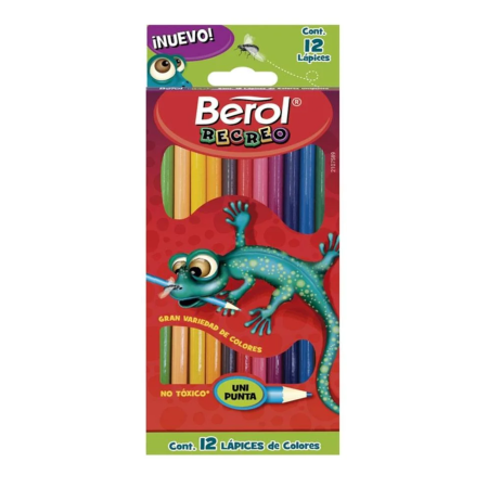 ESTUCHE C/12 COLORES BEROL 2107589 RECREO REDONDOS 139364