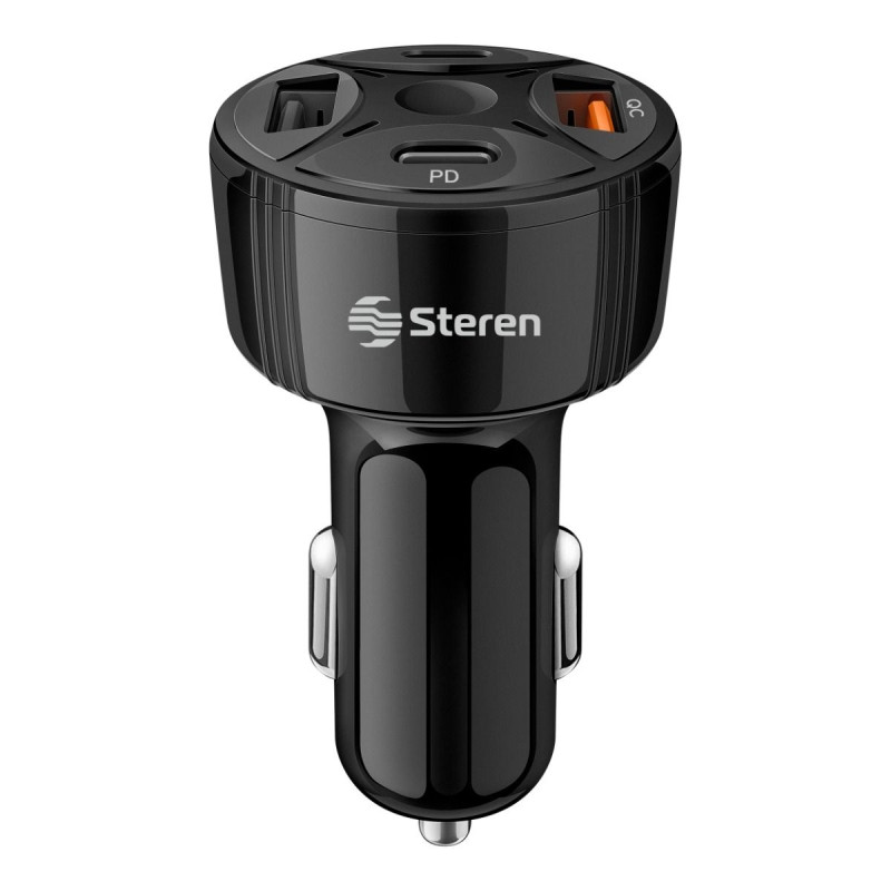CARGADOR AUTO USB C PD 30W Y USB QC 18W ELI-863 STEREN