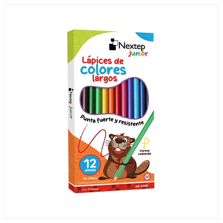 COLORES DE MADERA NEXTEP JUNIOR LARGOS C/12 NE-030D