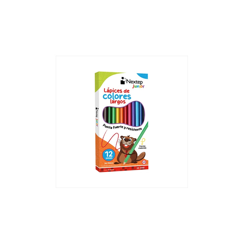 COLORES DE MADERA NEXTEP JUNIOR LARGOS C/12 NE-030D