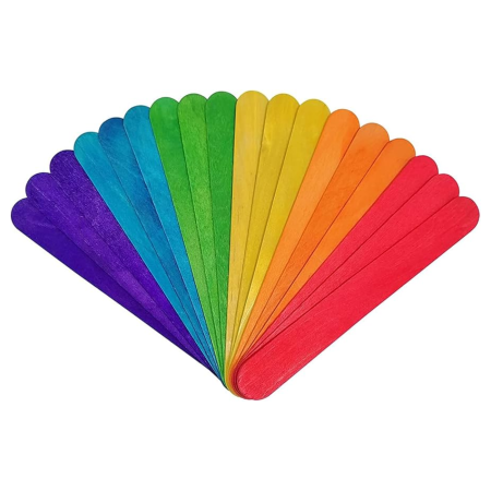 PALITO DE MADERA PLANO BARRILITO JUMBO W004C COLORES PIEZA 113417