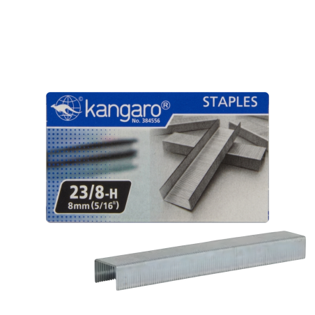 GRAPA 8MM C/1000 KANGARO 23/8-H 25 A 50 HOJAS 9142