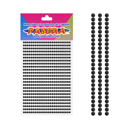 ACCES. P/MANUALI. PASCUA RED03 NEGRA 3MM PIEDRAS RED 153519