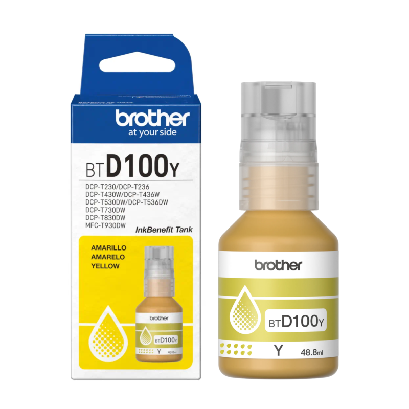 TINTA BROTHER BTD100Y AMARILLO BOTE T230 T930DW