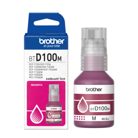 TINTA BROTHER BTD100M MAGENTA BOTE T230 T930DW