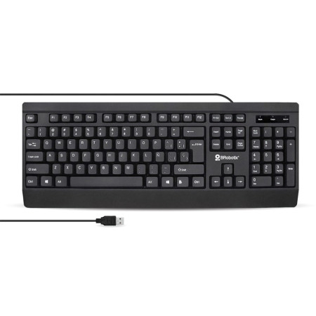 TECLADO ALAMBRICO BROBOTIX USB NEGRO TEW181BROB