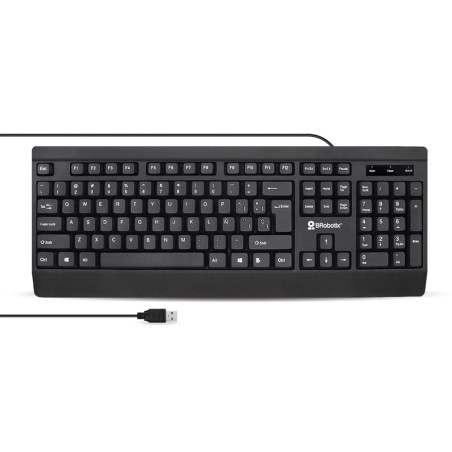 TECLADO ALAMBRICO BROBOTIX USB NEGRO TEW181BROB