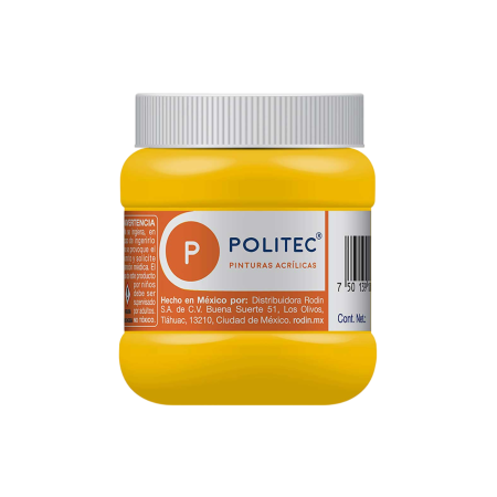 PINTURA ACRILICA POLITEC 250 ML. 318 AMARILLO MEDIO 113979