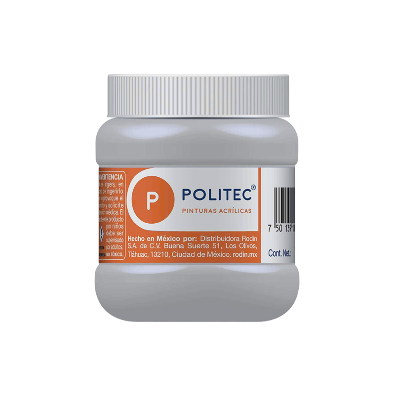 PINTURA ACRILICA POLITEC 250 ML. 701 PLATA METALICO 163020