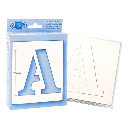 PLANTILLA LETRA CARTULINA ABC No.35 ROMANA 75MM A-Z 13163