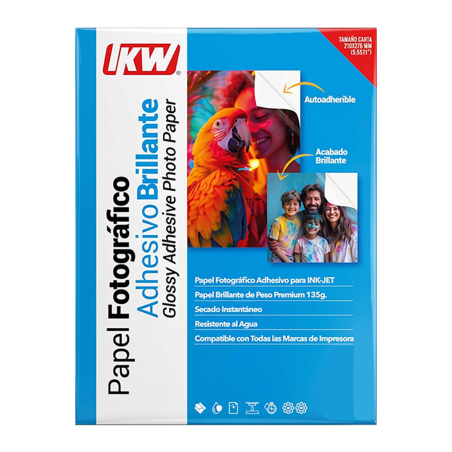 PAPEL FOTOGRAFICO CON ADHESIVO IKW 135G 128734