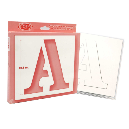 PLANTILLA DE LETRAS CART. ABC No.36 12.5CMS CAJA A-Z  13168