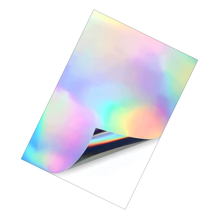VINIL PET ADHESIVO IMPRIMIBLE HOLOGRAFICO NORMAL 3D A4 ML
