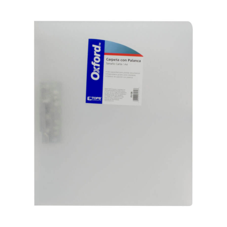 CARPETA C/PALANCA OXFORD F212B BLANCO CARTA 76251