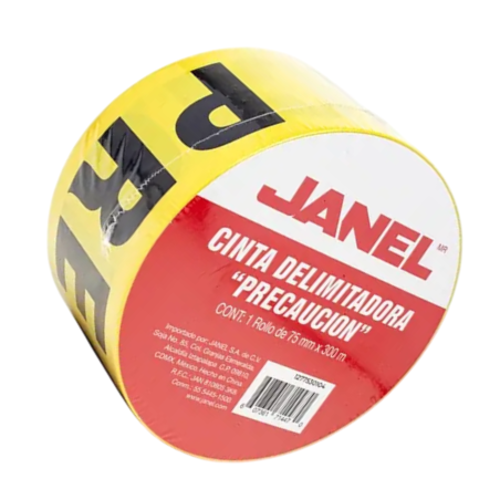 CINTA DELIMITADORA JANEL PRECAUCION AMARILLO 75X30M 165602