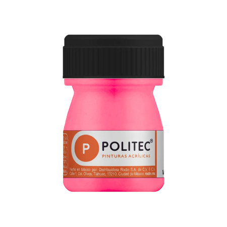 PINTURA ACRILICA POLITEC 20ML FLUORESCENTE ROSA 113925