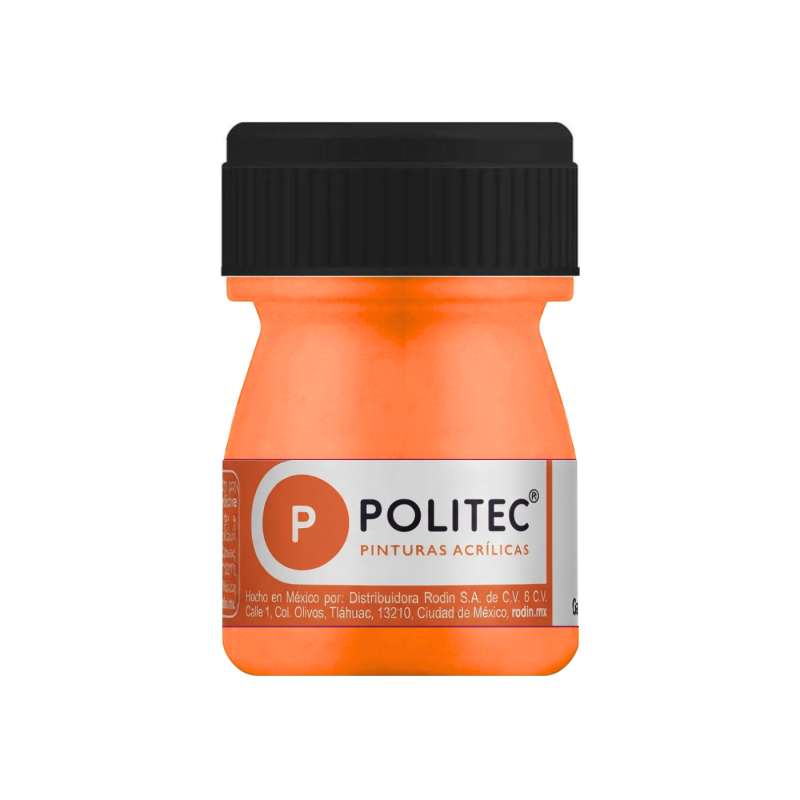 PINTURA ACRILICA POLITEC 20ML FLUORESCENTE NARANJA 113925