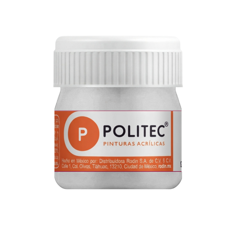 PINTURA ACRILICA POLITEC 30 ML. METALICOS PLATA 113924