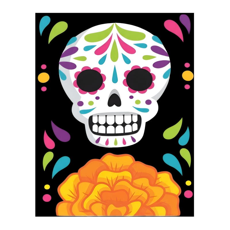 ADORNO DIA DE MUERTOS BANNER CARITAS CEMPASUCHIL 153654