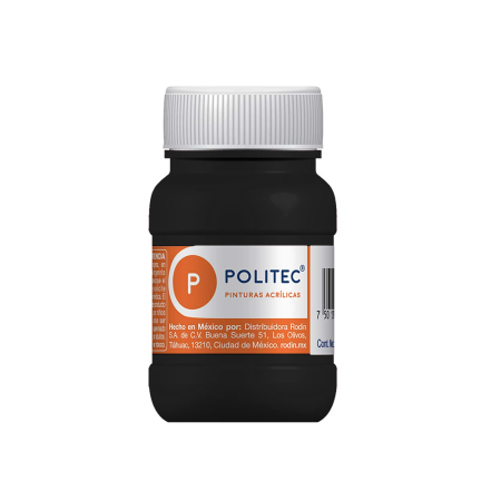 PINTURA ACRILICA POLITEC 100ML FRASCO 302 NEGRO 113909