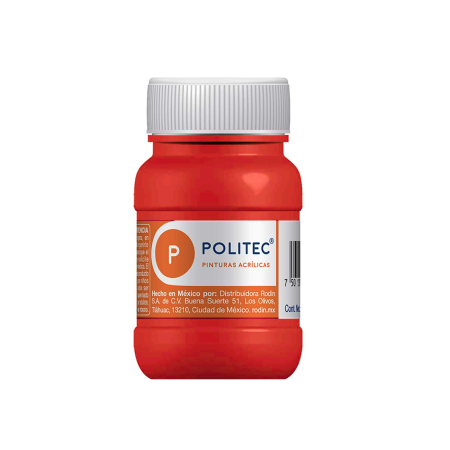 PINTURA ACRILICA POLITEC 100ML FRASCO 314 ROJO 113909