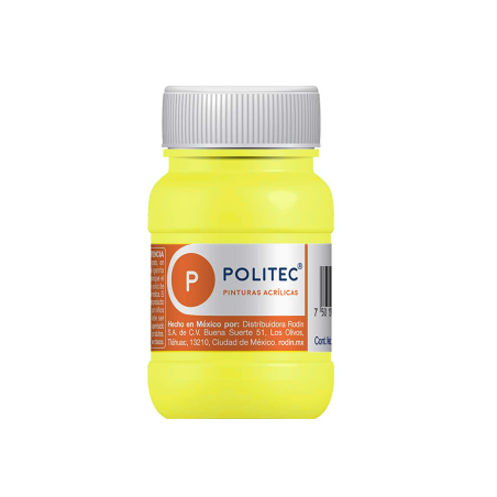 PINTURA ACRILICA POLITEC 100ML FRASCO 307 LIMON HANZA 113909