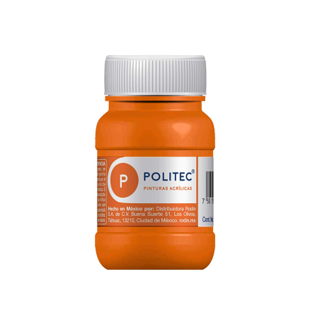 PINTURA ACRILICA POLITEC 100ML FRASCO 308 NARANJA 113909