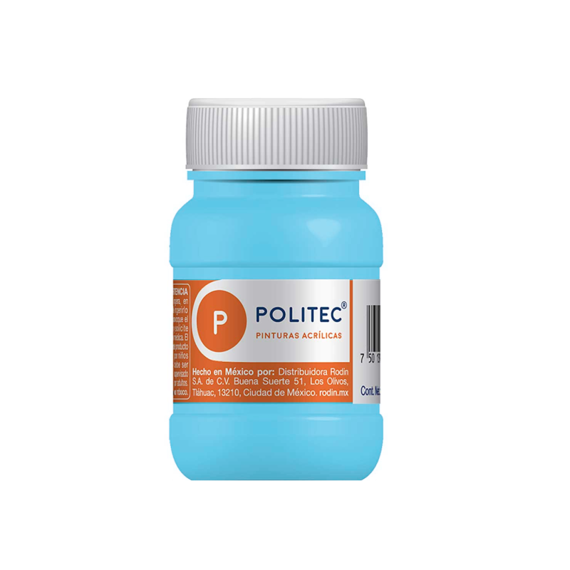 PINTURA ACRILICA POLITEC 100ML FRASCO 316 AZUL PASTEL 113909