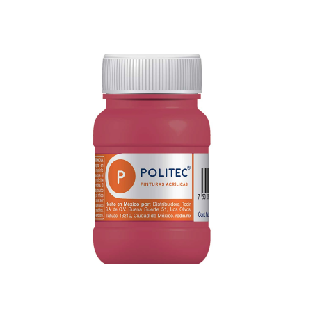 PINTURA ACRILICA POLITEC 100ML FRASCO CARMIN CLARO 113909