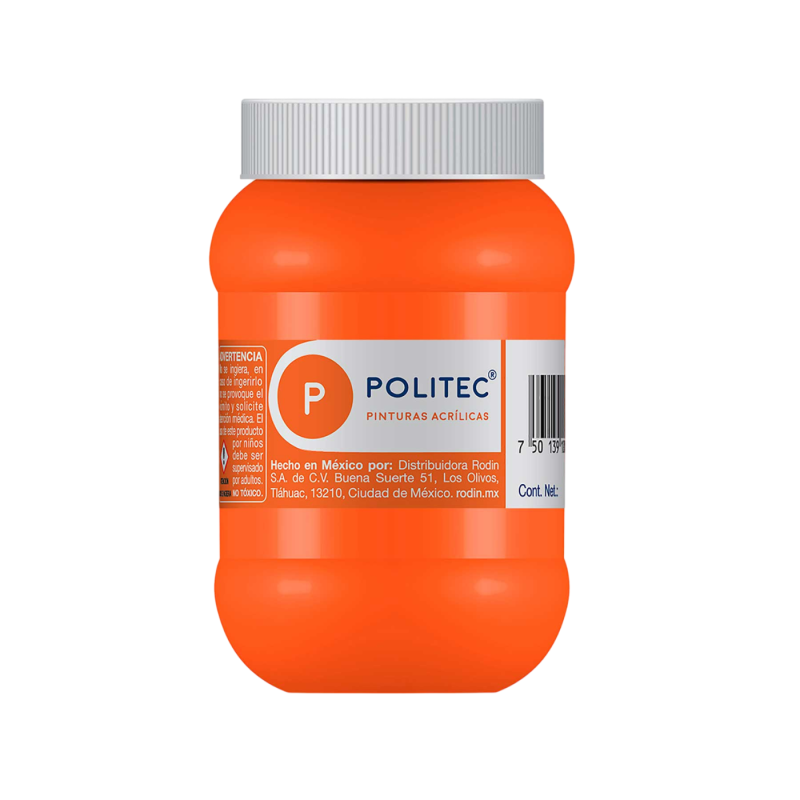 PINTURA ACRILICA POLITEC 500ML COLOR NARANJA 113910