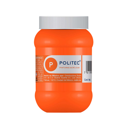PINTURA ACRILICA POLITEC 500ML COLOR NARANJA 113910