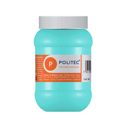 PINTURA ACRILICA POLITEC 500ML COLOR TURQUESA 113910