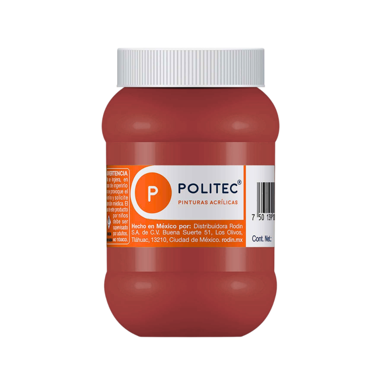 PINTURA ACRILICA POLITEC 500 ML. COLOR ROJO 113910