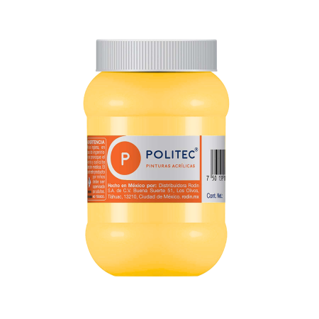 PINTURA ACRILICA POLITEC 500 ML. COLOR AMARILLO 113910