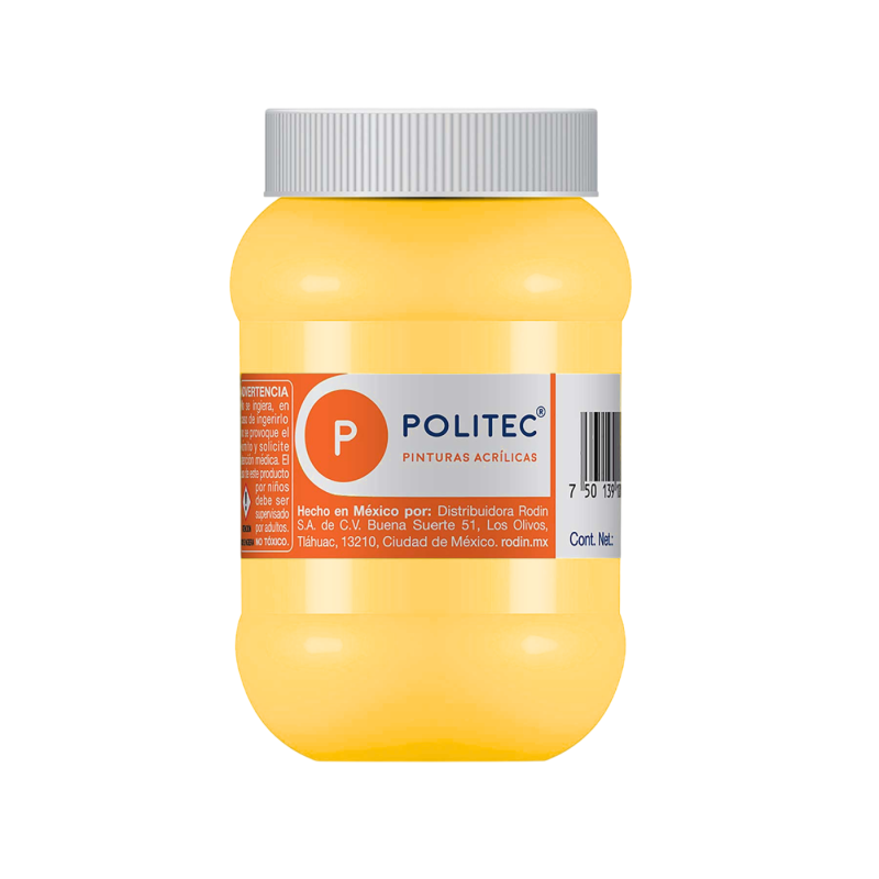 PINTURA ACRILICA POLITEC 500 ML. COLOR AMARILLO 113910