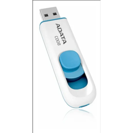 MEMORIA USB 2.0 16GB ADATA C008 BLANCO-AZUL AC008-16G-RWE